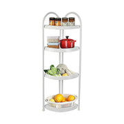 Shower Corner Shelf White Caddy Bathroom Shelves Organiser Bath Storage Rack 4 V63-827131