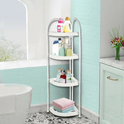 Shower Corner Shelf White Caddy Bathroom Shelves Organiser Bath Storage Rack 4 V63-827131