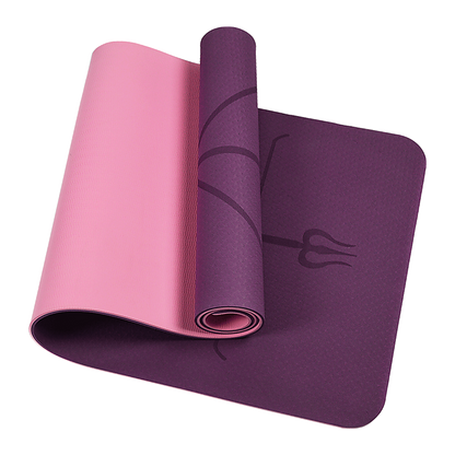 8mm TPE Yoga Mat Exercise Fitness Gym Pilates Non Slip Dual Layer V63-827141