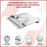 A3 Drawing Board Table with Parallel Motion and Adjustable Angle Drafting V63-827181