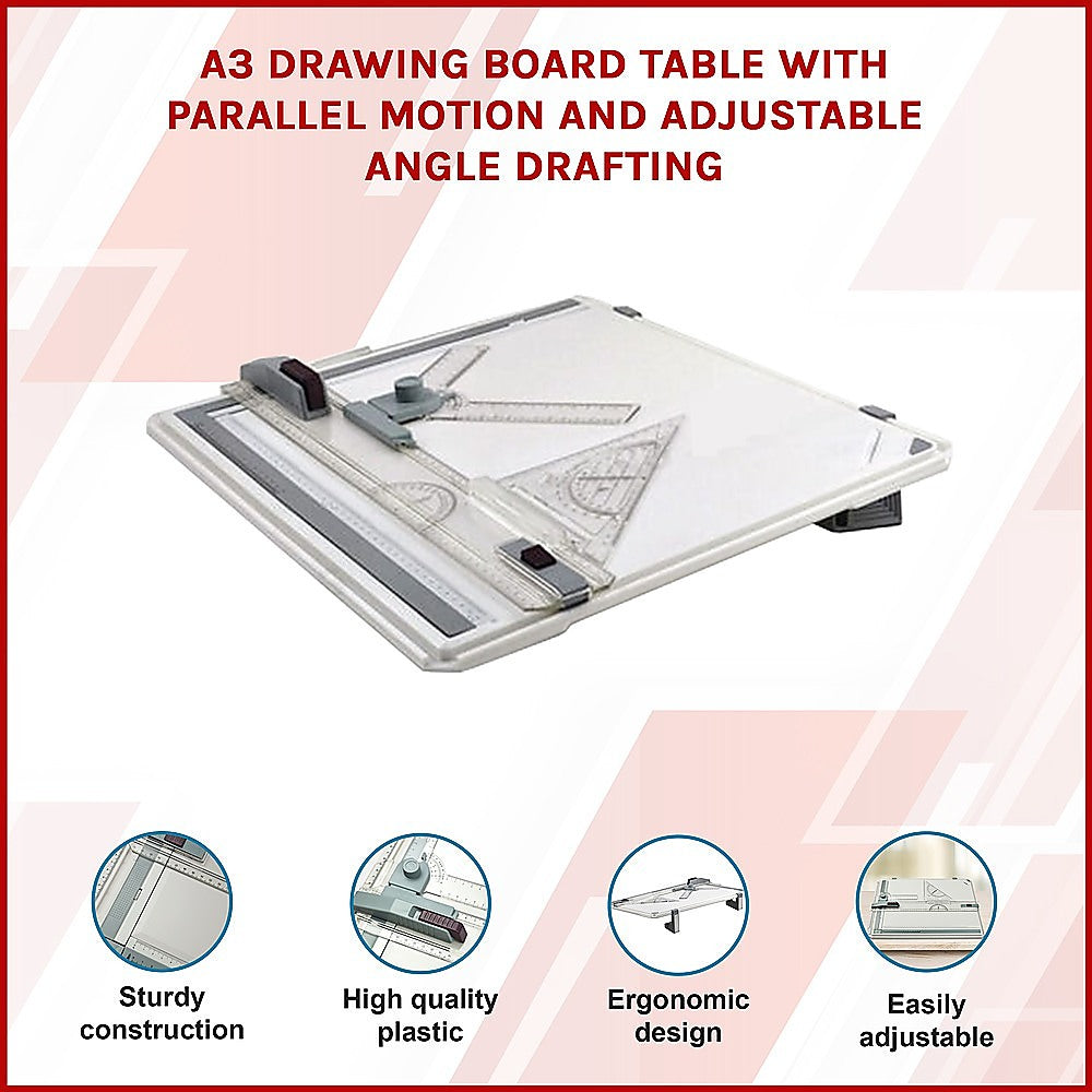 A3 Drawing Board Table with Parallel Motion and Adjustable Angle Drafting V63-827181