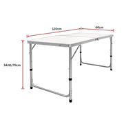 Aluminium Folding Table 120cm Portable Indoor Outdoor Picnic Party Camping Tables V63-827191