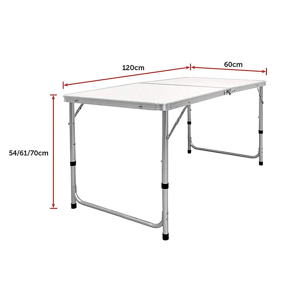 Aluminium Folding Table 120cm Portable Indoor Outdoor Picnic Party Camping Tables V63-827191