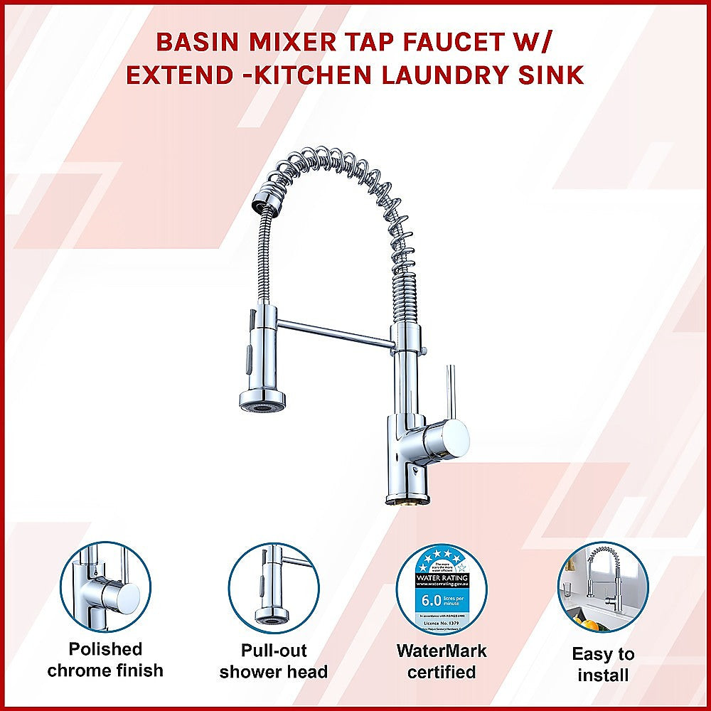 Basin Mixer Tap Faucet w/Extend -Kitchen Laundry Sink V63-827231
