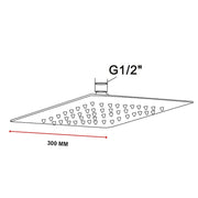 300mm Shower Head Square 304SS Polished Chrome Finish V63-827251