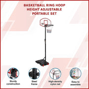 Basketball Ring Hoop Height Adjustable Portable Set V63-827271
