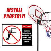 Basketball Ring Hoop Height Adjustable Portable Set V63-827271