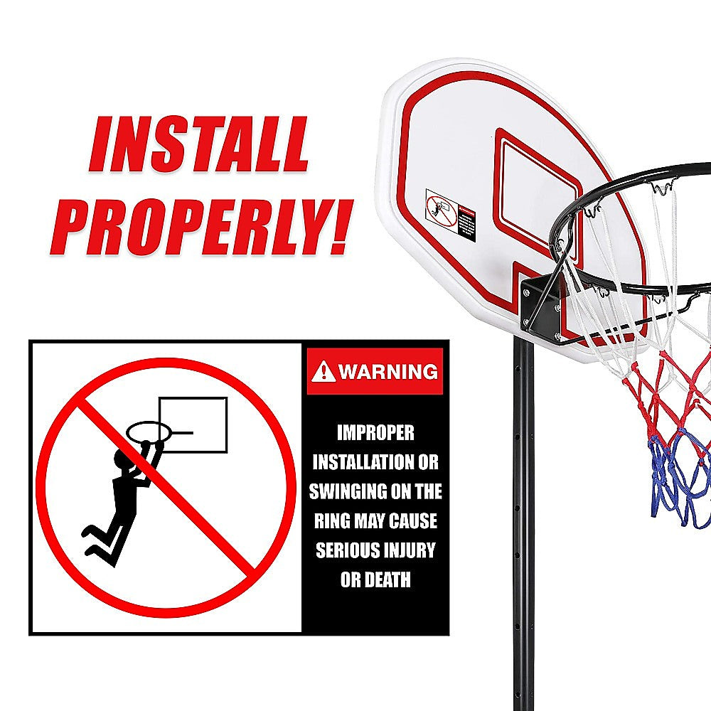 Basketball Ring Hoop Height Adjustable Portable Set V63-827271