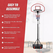 Basketball Ring Hoop Height Adjustable Portable Set V63-827271