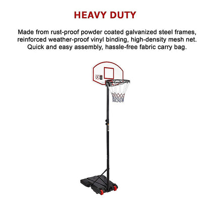 Basketball Ring Hoop Height Adjustable Portable Set V63-827271