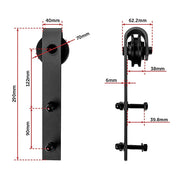 1.8m Sliding Barn Door Hardware Heavy Duty Sturdy Kit V63-827281