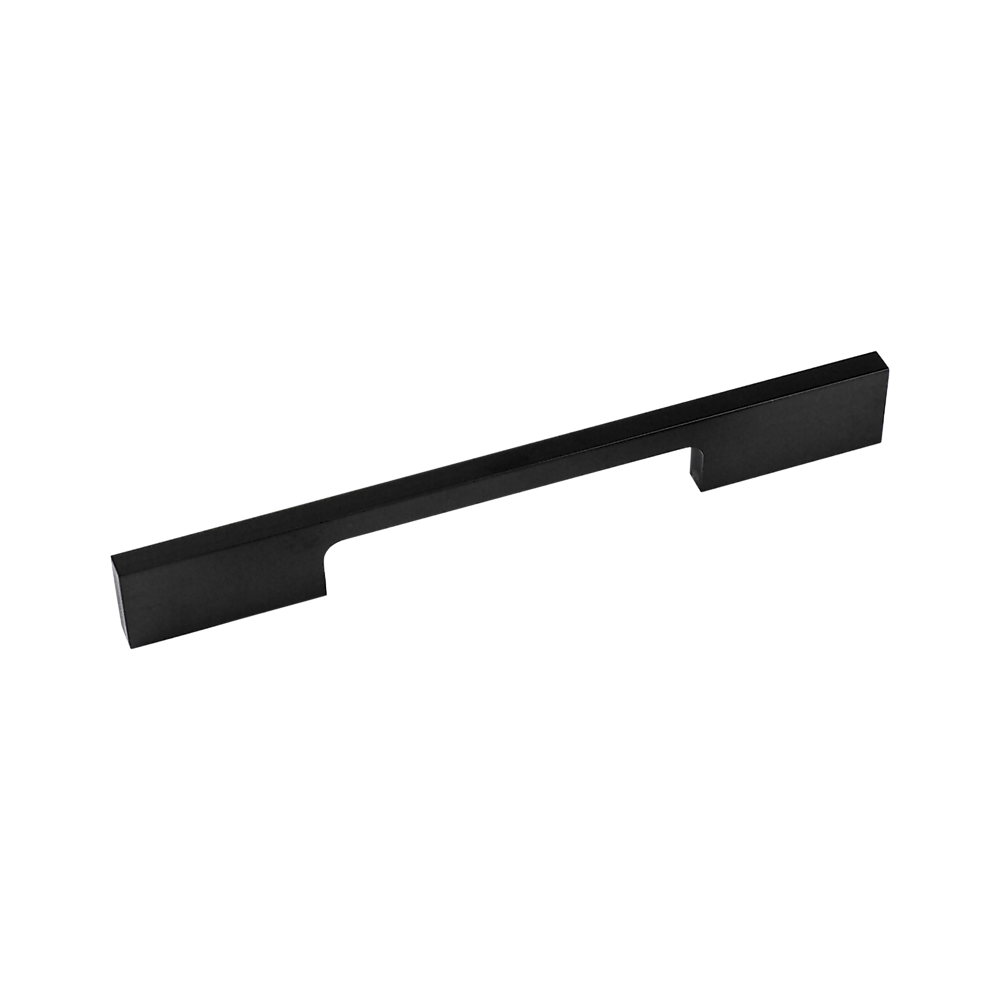 5 x 128mm Kitchen Handle Cabinet Cupboard Door Drawer Handles square Black furniture pulls V63-827301