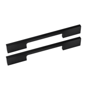 5 x 128mm Kitchen Handle Cabinet Cupboard Door Drawer Handles square Black furniture pulls V63-827301