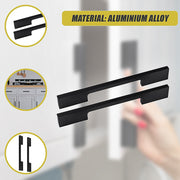 5 x 128mm Kitchen Handle Cabinet Cupboard Door Drawer Handles square Black furniture pulls V63-827301