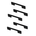 5 x 96mm Kitchen Handle Cabinet Cupboard Door Drawer Handles square Black furniture pulls V63-827321