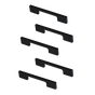 5 x 96mm Kitchen Handle Cabinet Cupboard Door Drawer Handles square Black furniture pulls V63-827321