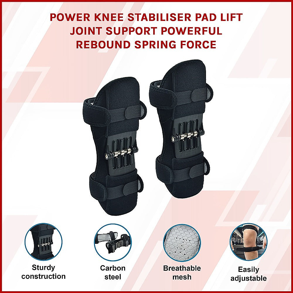 Power Knee Stabiliser Pad with Support Joint Spring Rebound Brace V63-827341