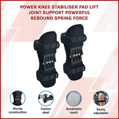 Power Knee Stabiliser Pad with Support Joint Spring Rebound Brace V63-827341