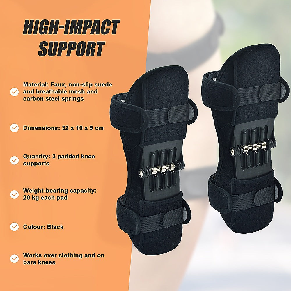 Power Knee Stabiliser Pad with Support Joint Spring Rebound Brace V63-827341