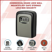 Commercial Grade Lock Wall Mounted Key Safe Storage Lock Box security V63-827361