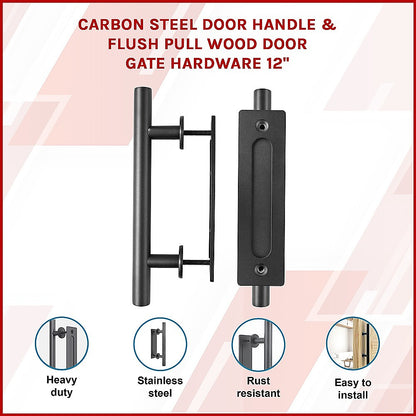 Carbon Steel Door Handle & Flush Pull Wood Door Gate Hardware 12" V63-827411