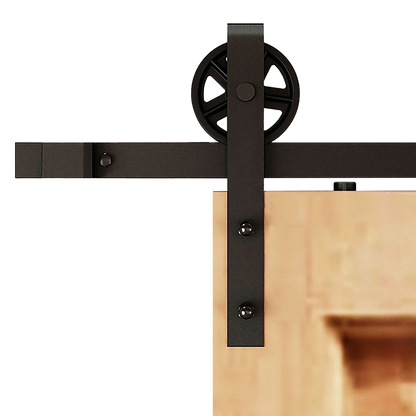 2M Big Spoke Wheel Sliding Barn Door Hardware V63-827421