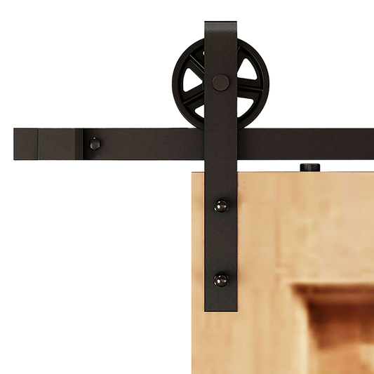 2M Big Spoke Wheel Sliding Barn Door Hardware V63-827421