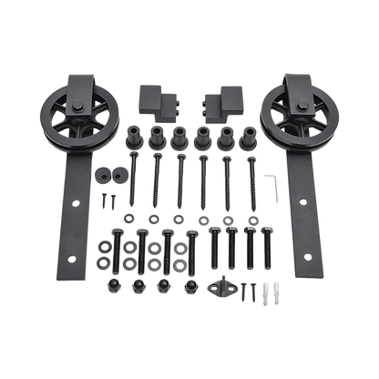 2M Big Spoke Wheel Sliding Barn Door Hardware V63-827421