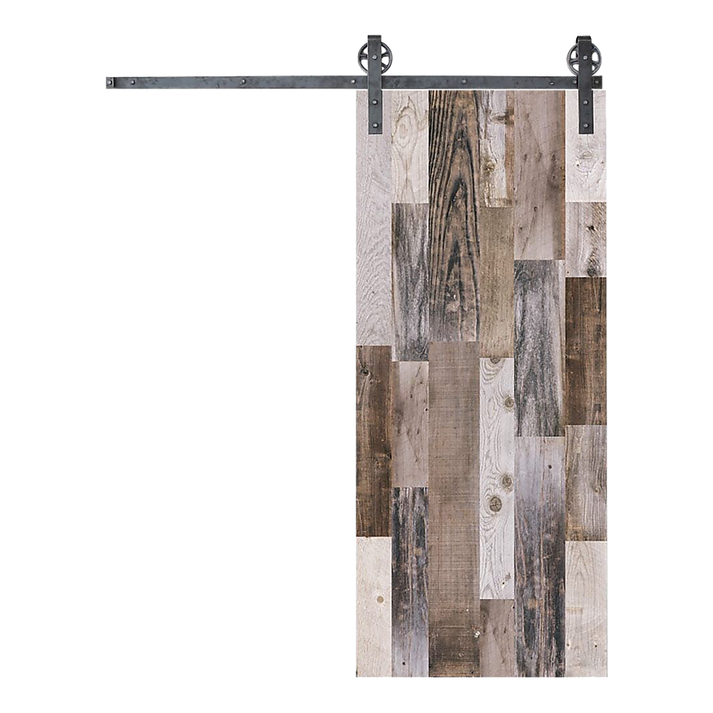 2M Big Spoke Wheel Sliding Barn Door Hardware V63-827421