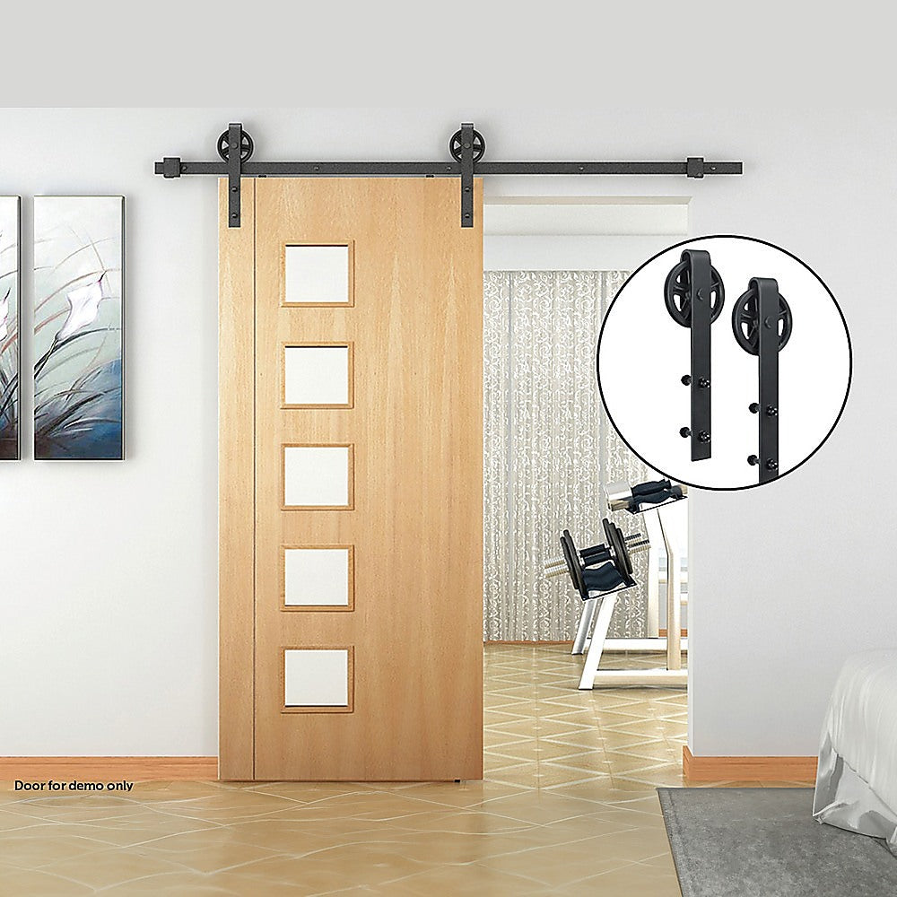 2M Big Spoke Wheel Sliding Barn Door Hardware V63-827421