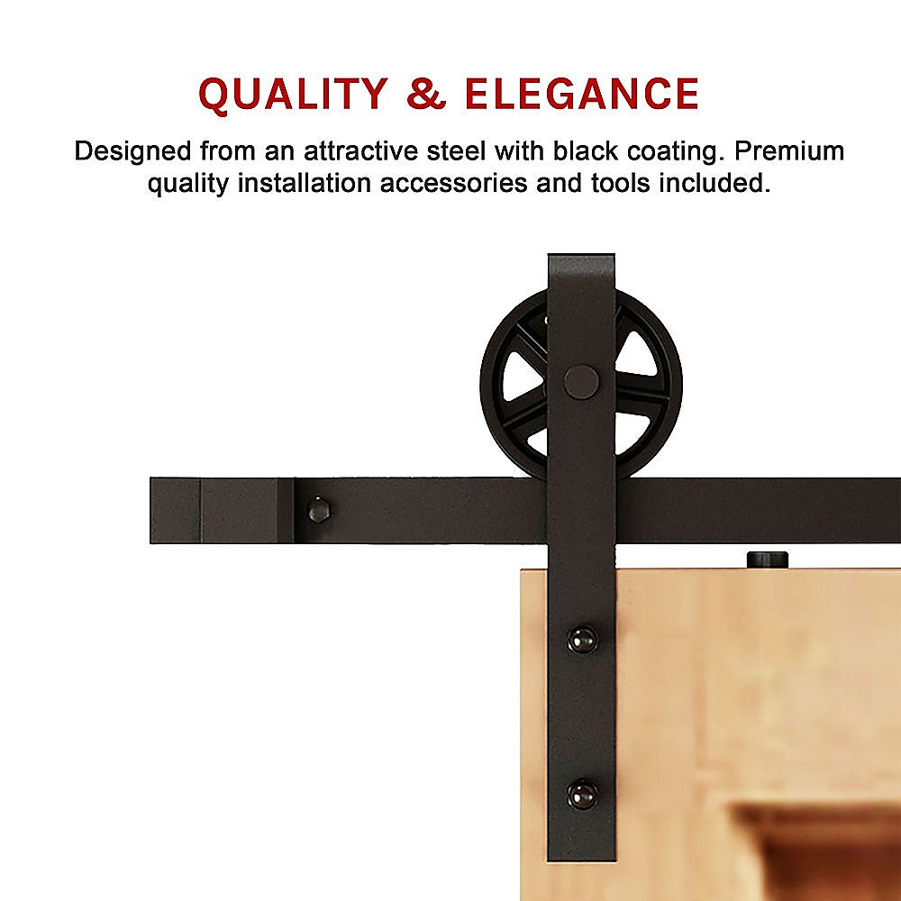 2M Big Spoke Wheel Sliding Barn Door Hardware V63-827421