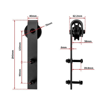 3.6m Sliding Barn Door Hardware V63-827441