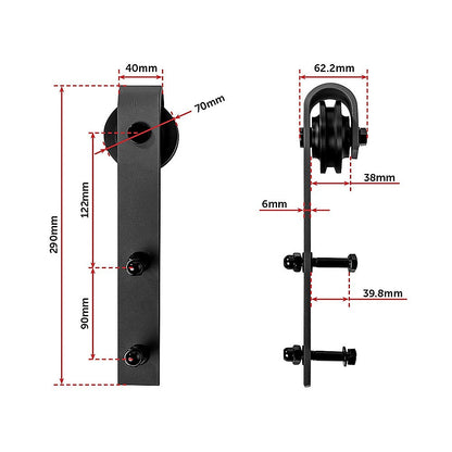 1.8m Sliding Barn Door Hardware V63-827451
