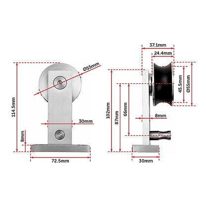 Sliding Barn Door Hardware Stainless Steel V63-827461