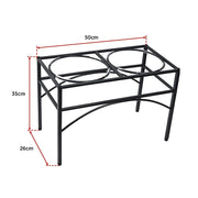 Dual Elevated Raised Pet Dog Puppy Feeder Bowl Stainless Steel Food Water Stand V63-827551