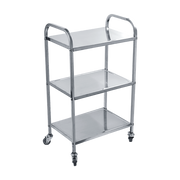 3 Tiers Food Trolley Cart Stainless Steel Utility Kitchen Dining Service V63-827561