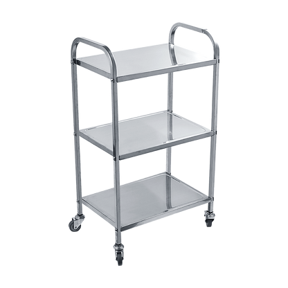 3 Tiers Food Trolley Cart Stainless Steel Utility Kitchen Dining Service V63-827561