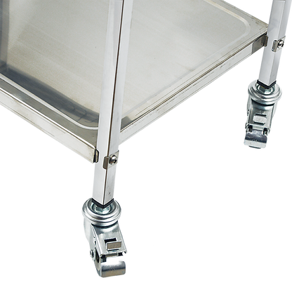 3 Tiers Food Trolley Cart Stainless Steel Utility Kitchen Dining Service V63-827561