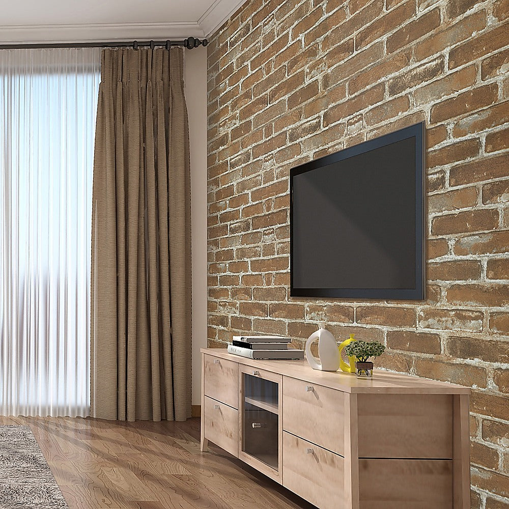 Wallpaper Faux Brick Wall Paper Roll V63-827611