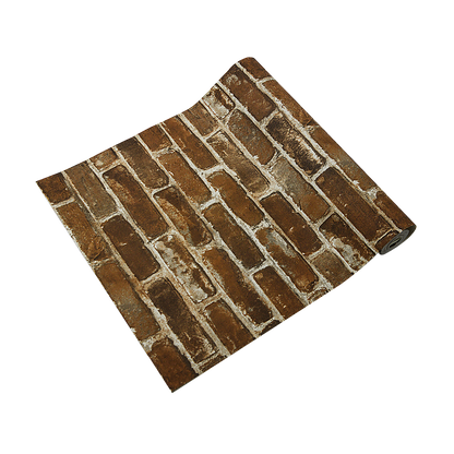 Wallpaper Faux Brick Wall Paper Roll V63-827611
