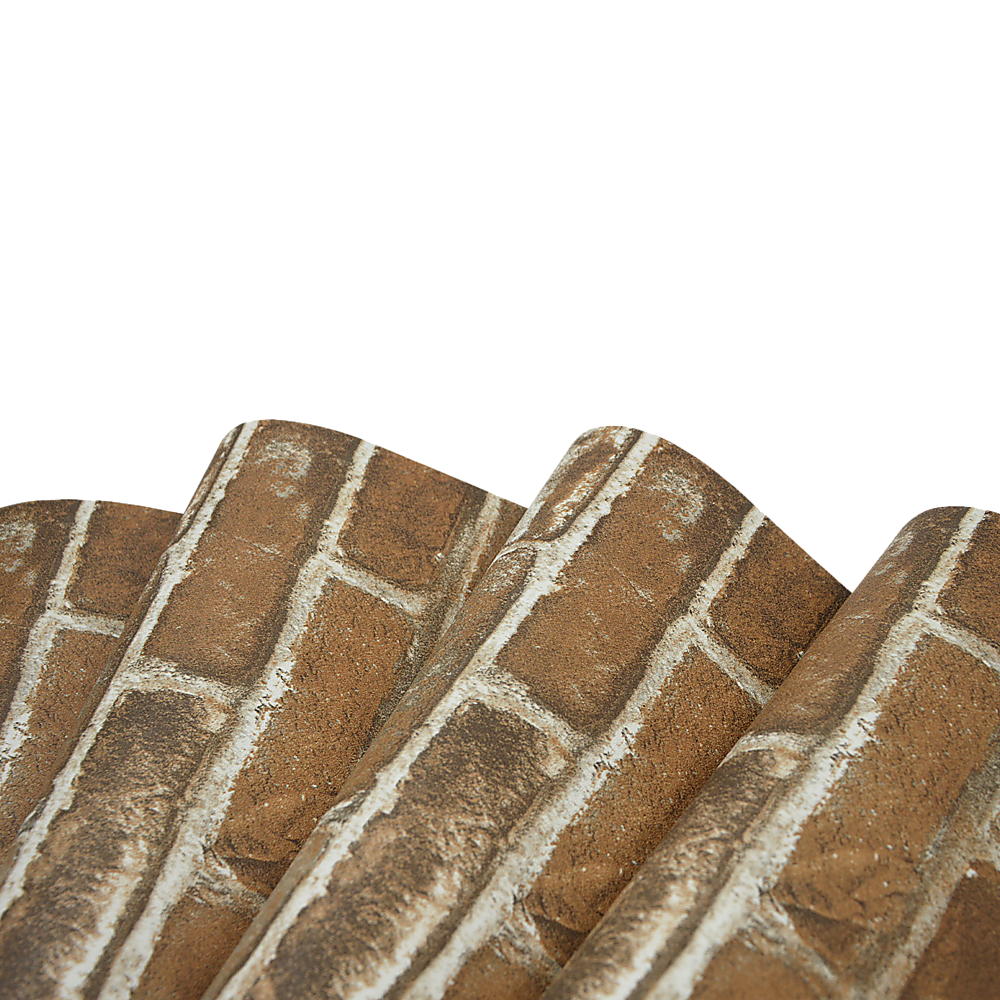 Wallpaper Faux Brick Wall Paper Roll V63-827611