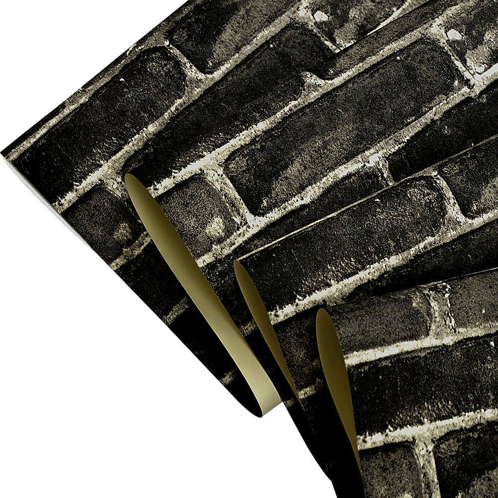 Wallpaper Faux Vintage Brick Pattern Wall Paper Roll V63-827621