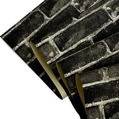 Wallpaper Faux Vintage Brick Pattern Wall Paper Roll V63-827621