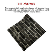 Wallpaper Faux Vintage Brick Pattern Wall Paper Roll V63-827621