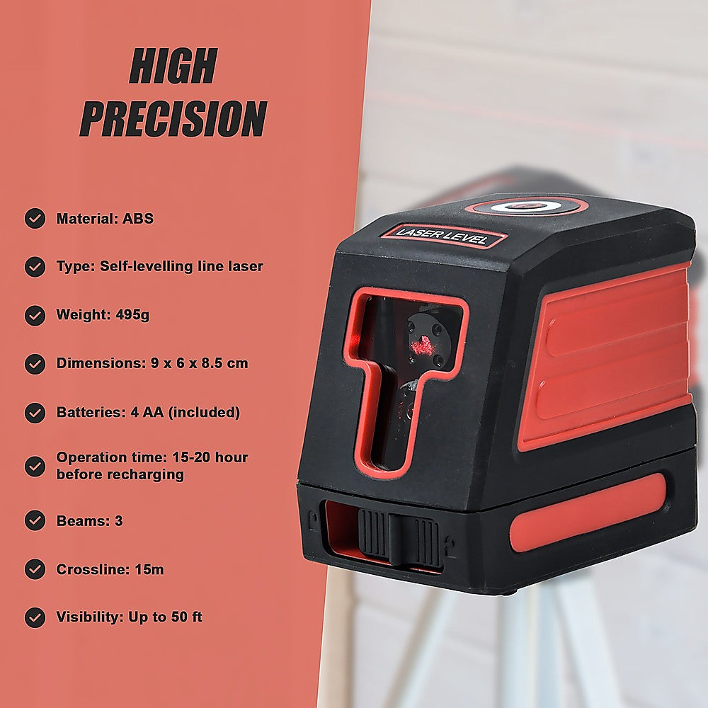 Self Leveling Laser Level 15m Cross Line Line Beam Tool V63-827641