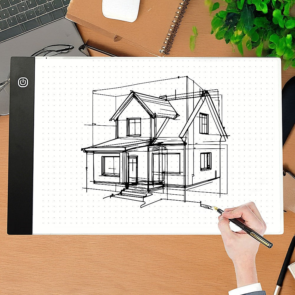 A4 LED Light Box Tracing Board Art Design Stencil Tattoo Copy Drawing Pad V63-827651