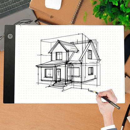 A4 LED Light Box Tracing Board Art Design Stencil Tattoo Copy Drawing Pad V63-827651