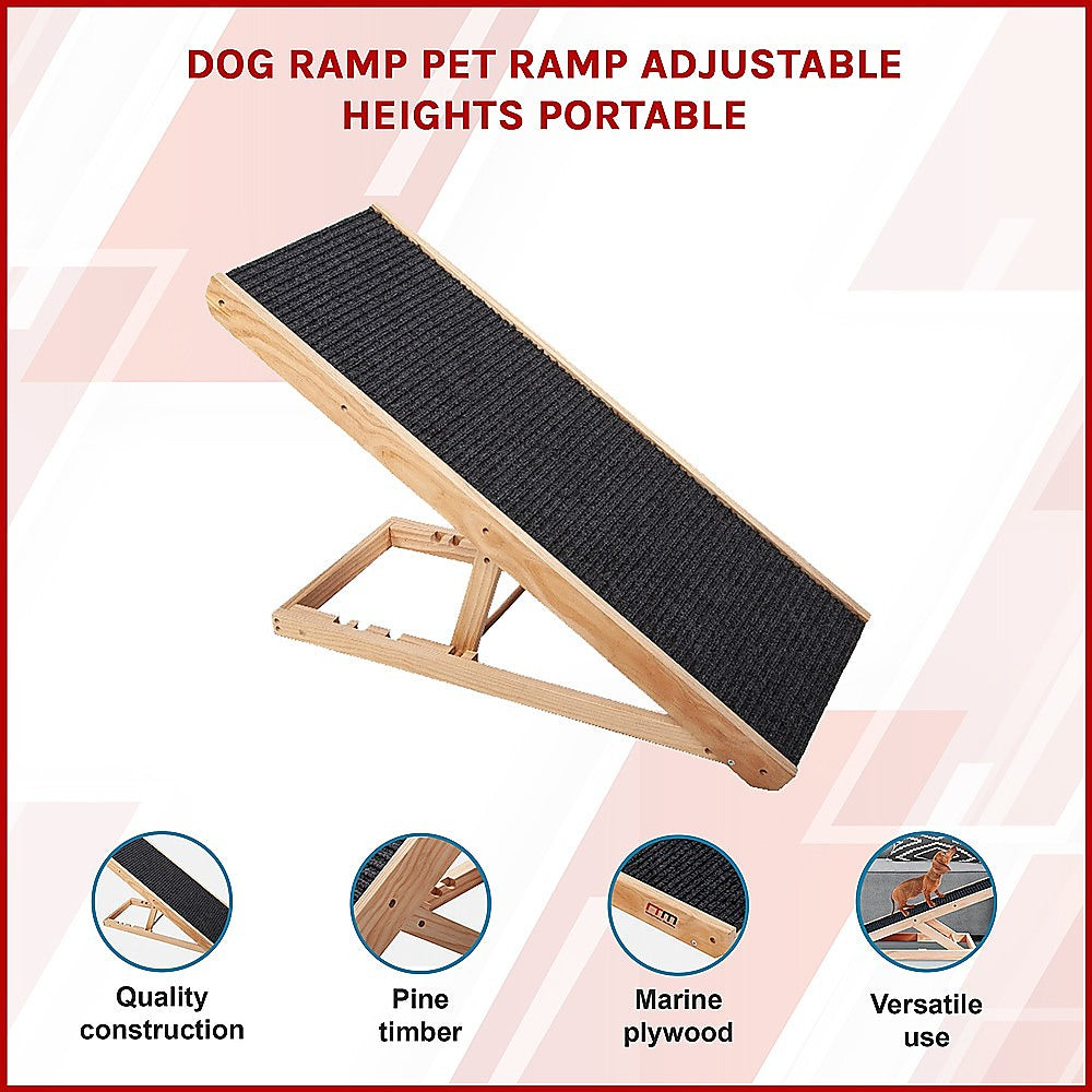 Dog Ramp Pet Ramp Adjustable Heights Portable V63-827691