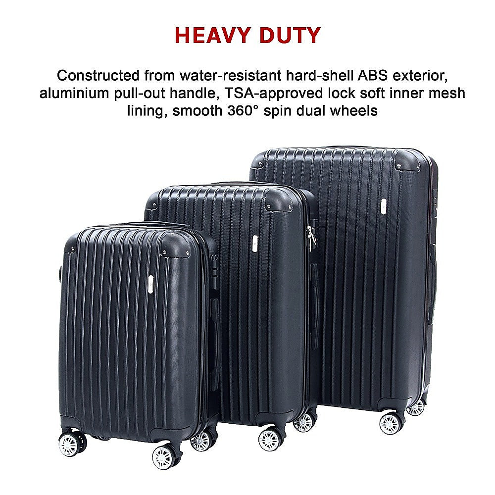 Delegate Suitcases Luggage Set 20" 24" 28"Carry On Trolley TSA Travel Bag V63-827711