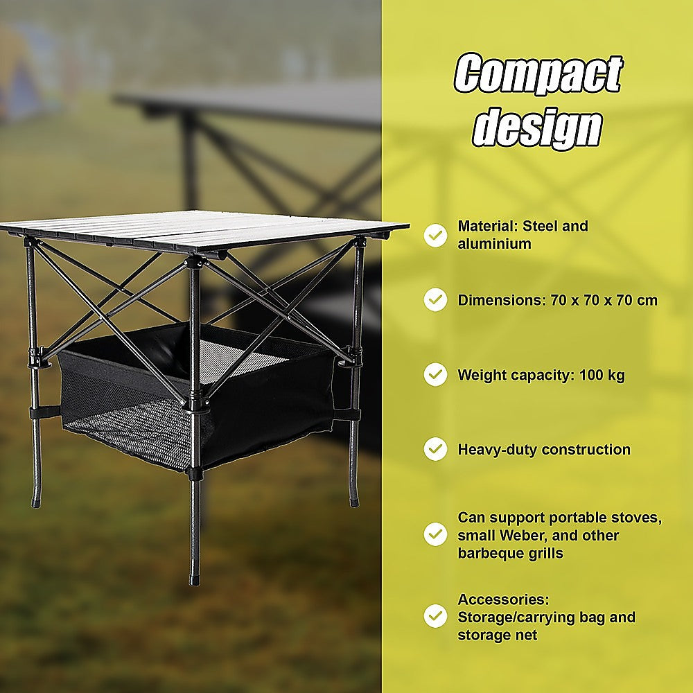 Folding Collapsible Camping Table Caravan RV Heavy Duty Steel & Aluminium V63-827721